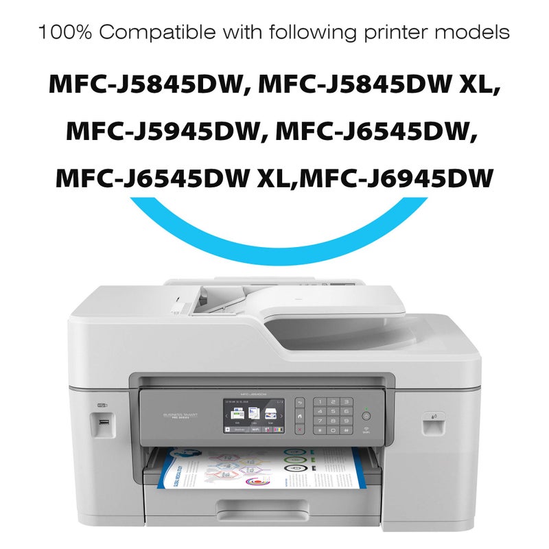 IN INTACTECH Intactech 2 Black Compatible Ink Cartridges Replacement for Brother LC3037 LC3037XXL LC3037BK High Yield Ink Tank Work for Printer MFC-J5845DW MFC-J5845DW XL MFC-J5945DW MFC-J6545DW MFC-J6945DW - Image 2